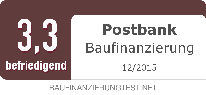 Testsiegel: Postbank Baufinanzierung width=